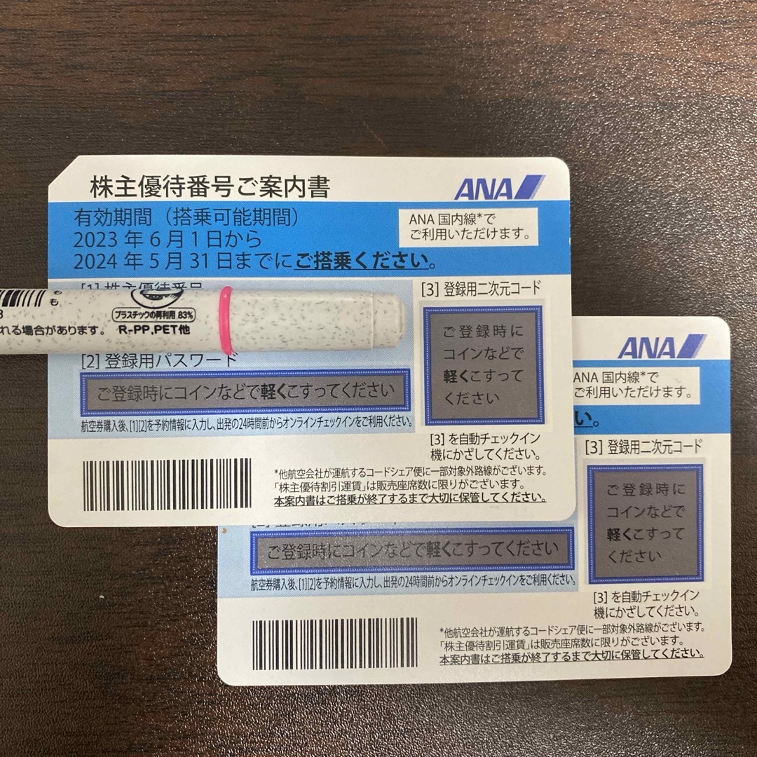 ANA株主優待　2枚セットです！ チケットの優待券/割引券(その他)の商品写真