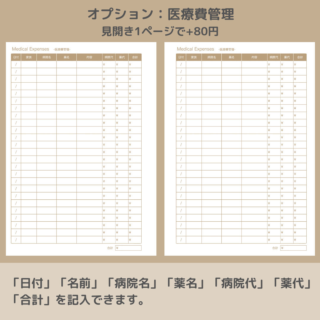 簡単家計簿 システム手帳リフィル ルーズリーフ A5サイズ ハンドメイドの文具/ステーショナリー(その他)の商品写真