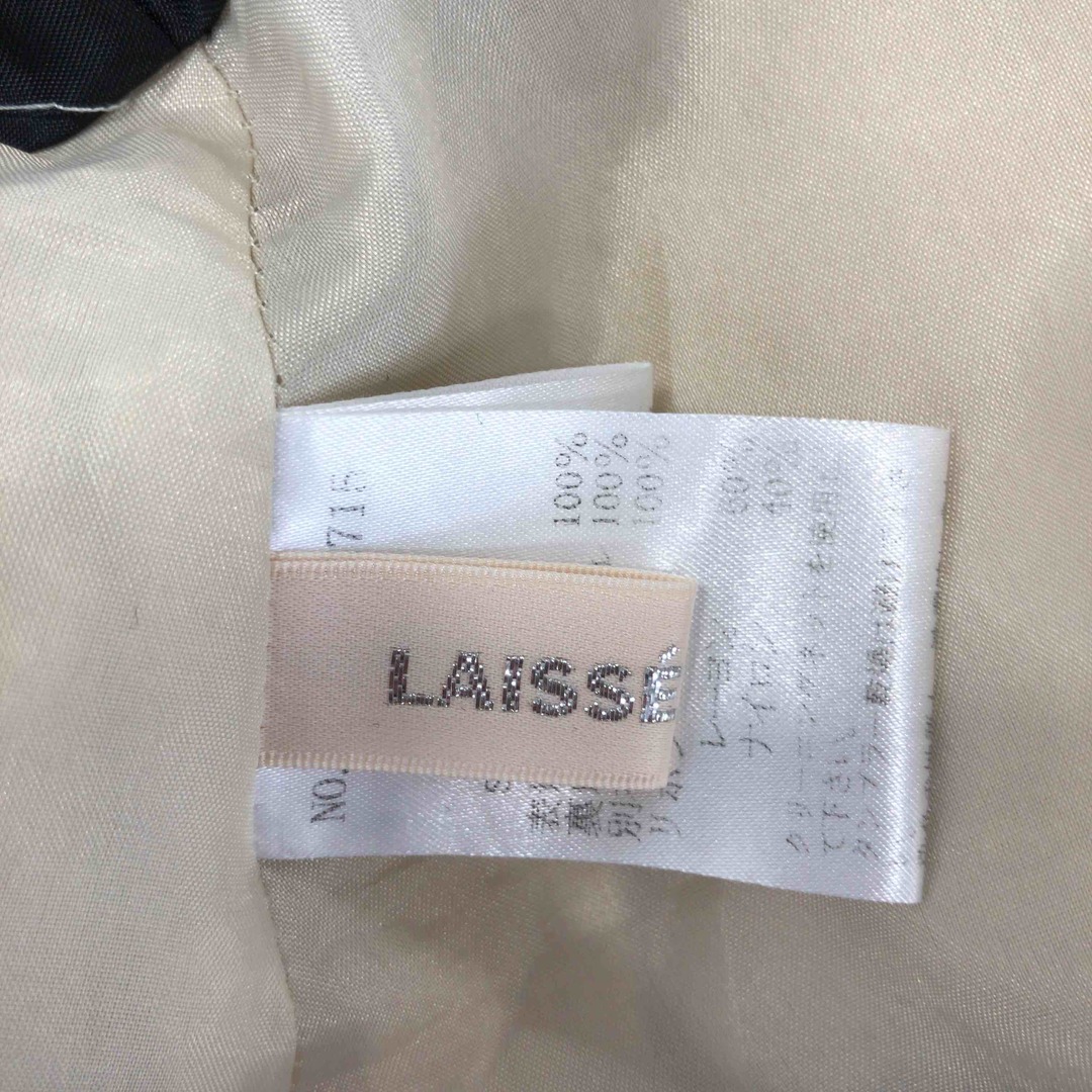 LAISSE PASSE(レッセパッセ)のLAISSE PASSE レッセパッセ レディース 半袖ひざ丈ワンピース ブラック tk レディースのワンピース(ひざ丈ワンピース)の商品写真