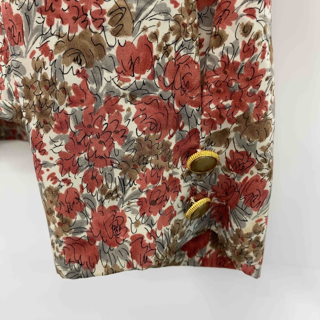 SAINT-ROAD レディース 長袖シャツ ブラウス　フレア　ロングスカート　裏地　花柄　ピンク レディースのトップス(シャツ/ブラウス(長袖/七分))の商品写真