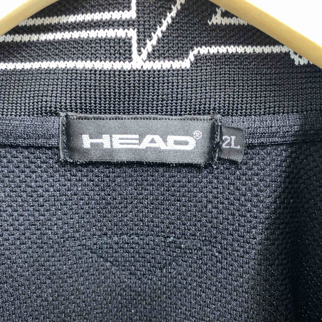 HEAD(ヘッド)のHEAD メンズ ブルゾン　ジャージ　ジップアップ　ラグランスリーブ　ロゴ刺繍　黒 メンズのジャケット/アウター(ブルゾン)の商品写真