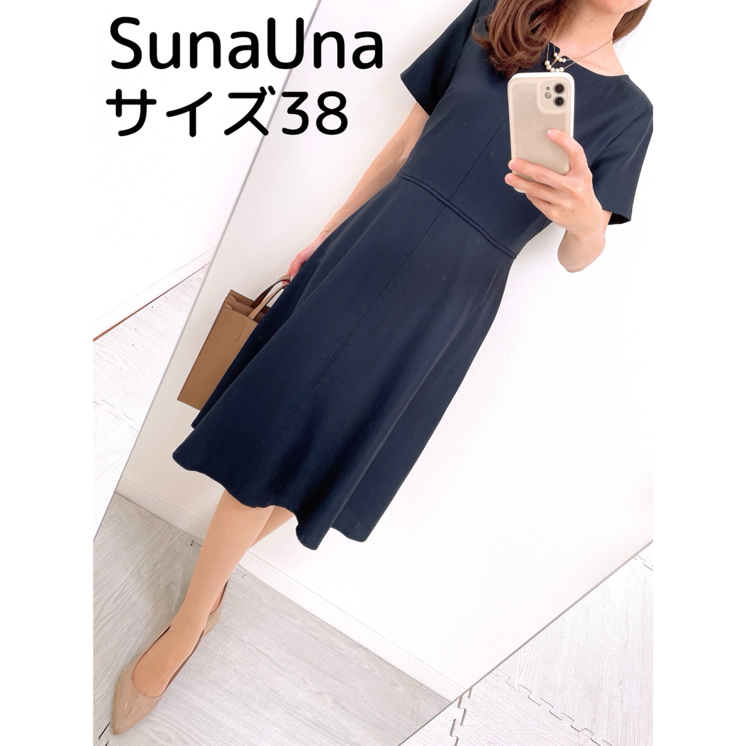 SunaUna(スーナウーナ)の【美品✨】定価 30,000円❤️スーナウーナ✨サイズ38✨日本製✨ワンピース レディースのワンピース(ひざ丈ワンピース)の商品写真