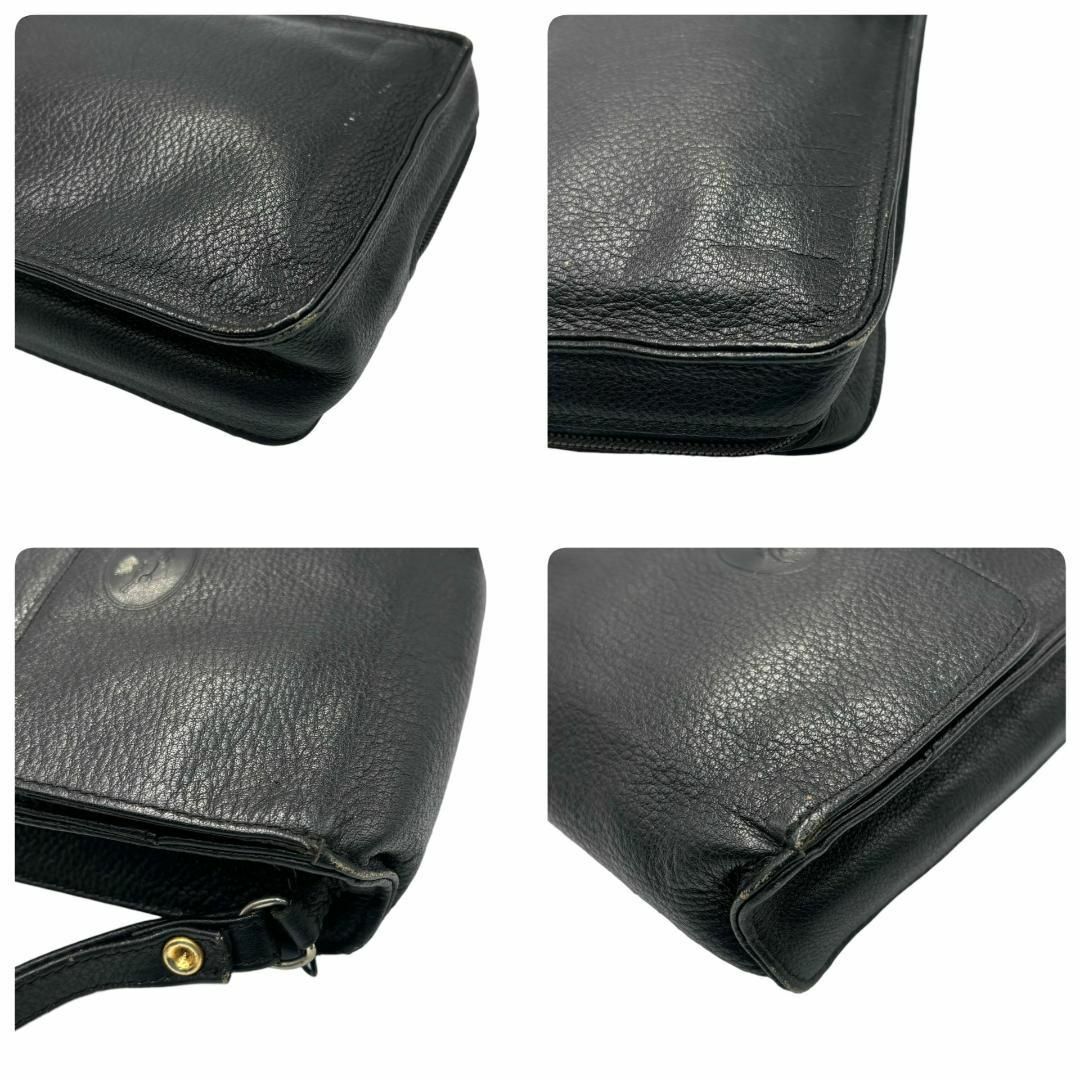 LONGCHAMP(ロンシャン)のロンシャン　セカンドバッグ　クラッチバッグ　ブラック　レザー　A306 メンズのバッグ(セカンドバッグ/クラッチバッグ)の商品写真