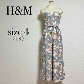 エイチアンドエム(H&M)のH&M オールインワン ベアトップ ワイドパンツ ロンパース 美シルエット(オールインワン)