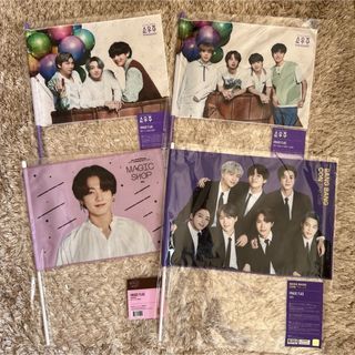 ボウダンショウネンダン(防弾少年団(BTS))の♡BTS バンタンJUNGKOOK LIVE IMAGE FLAG 4点セット♡(アイドルグッズ)