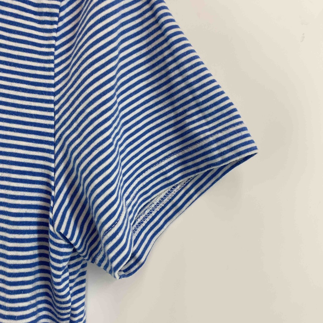 Abercrombie&Fitch(アバクロンビーアンドフィッチ)のAbercrombie&Fitch アバクロンビーアンドフィッチ ボーダー　青×白　ピンストライプ　サイズS　 メンズ Tシャツ（半袖） メンズのトップス(Tシャツ/カットソー(半袖/袖なし))の商品写真