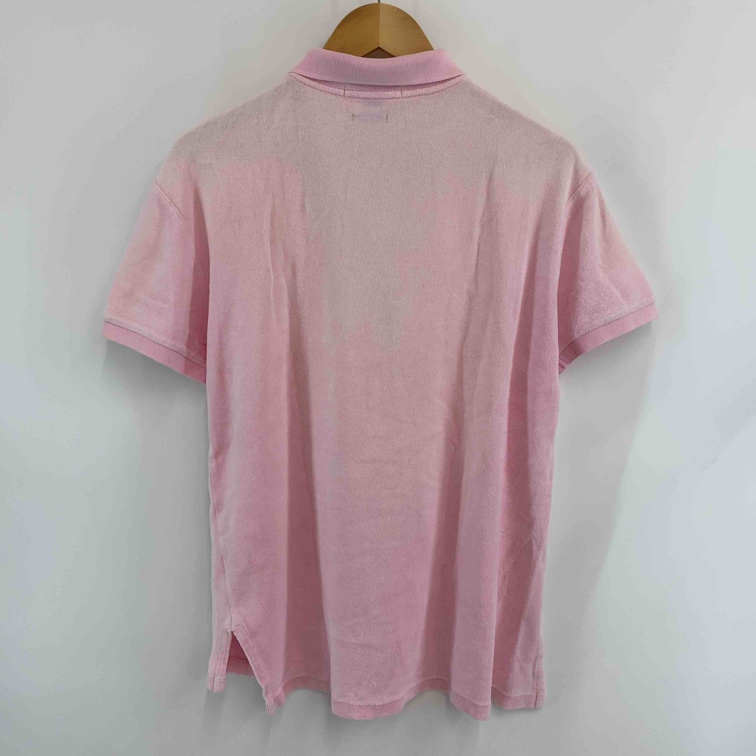POLO RALPH LAUREN(ポロラルフローレン)のPOLO RALPH LAUREN ポロラルフローレン 　ピンク　パイル　タオル地　メンズ ポロシャツ　サイズL メンズのトップス(ポロシャツ)の商品写真