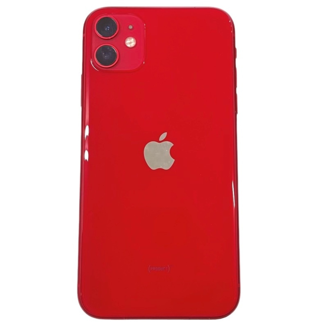 Apple(アップル)のSIMフリー Apple アップル iPhone11 128GB MWM32J/A docomo 〇判定 プロダクトレッド 箱付 【中古品】 22405K88 スマホ/家電/カメラのスマートフォン/携帯電話(スマートフォン本体)の商品写真