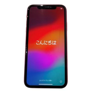 アップル(Apple)のSIMフリー Apple アップル iPhone11 128GB MWM32J/A docomo 〇判定 プロダクトレッド 箱付 【中古品】 22405K88(スマートフォン本体)