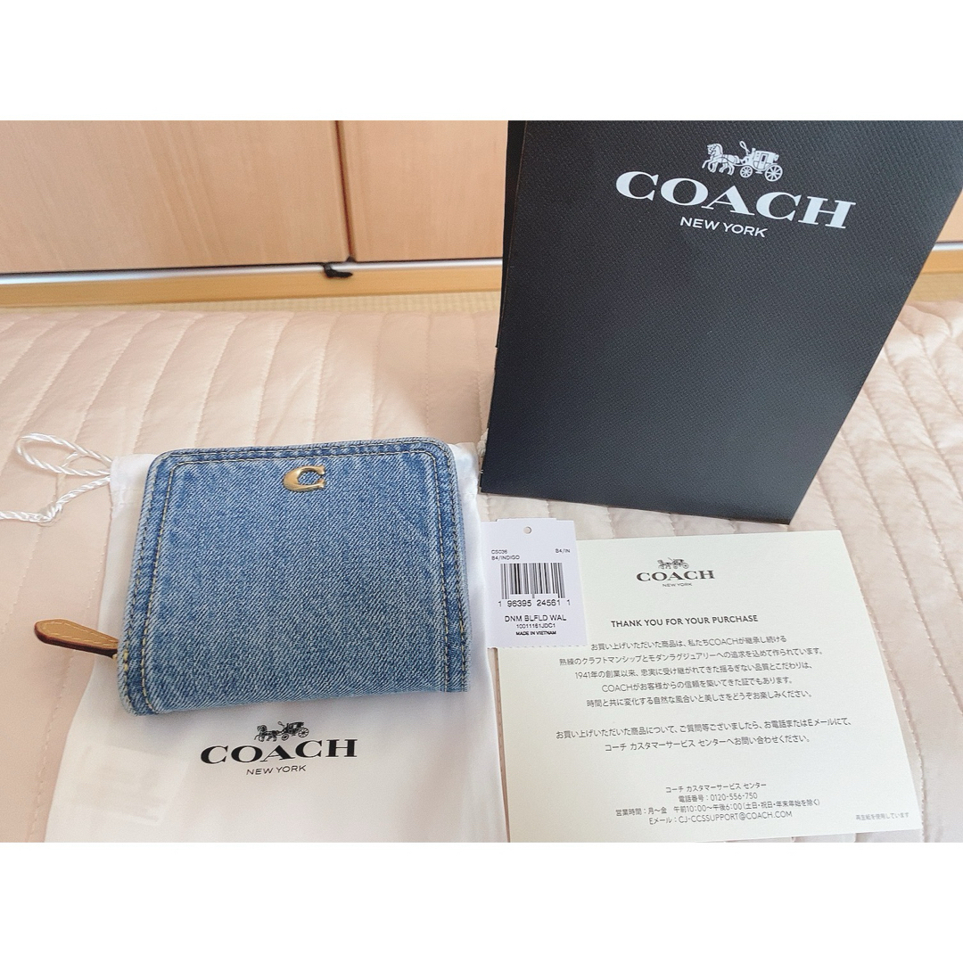 COACH(コーチ)のCOACH ビルフォールドウォレット デニム財布 レディースのファッション小物(財布)の商品写真