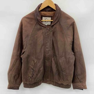 POUR LE SPORT  レザーブルゾン  メンズ レザージャケット SHELL LEATHER 100% ブラウン(レザージャケット)