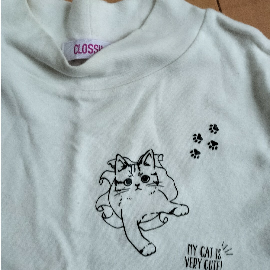 美品★CLOSSHI  ハイネック★カットソー キッズ/ベビー/マタニティのキッズ服女の子用(90cm~)(Tシャツ/カットソー)の商品写真