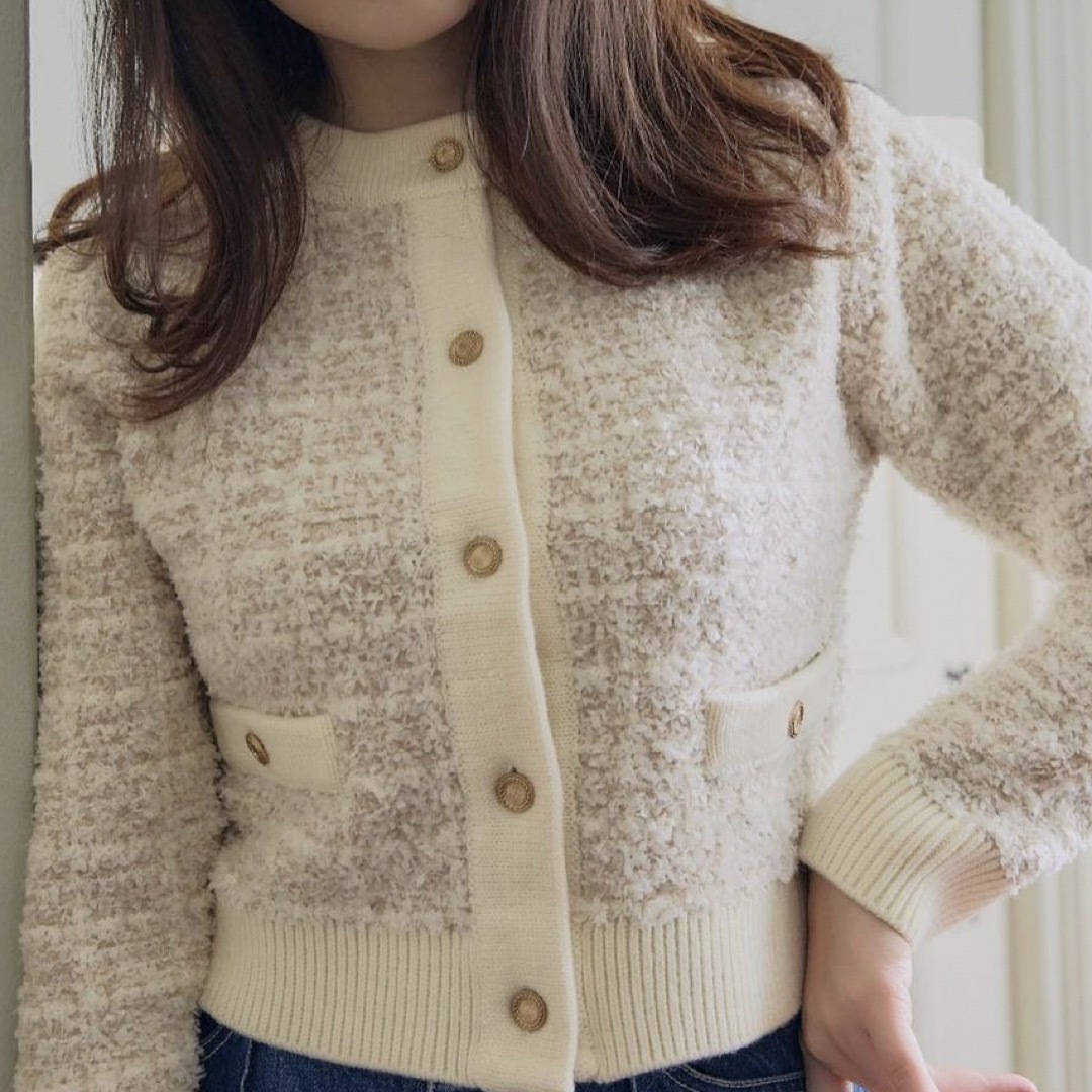 Her lip to(ハーリップトゥ)のherlipto Mercer Tweed Cardigan  レディースのトップス(カーディガン)の商品写真