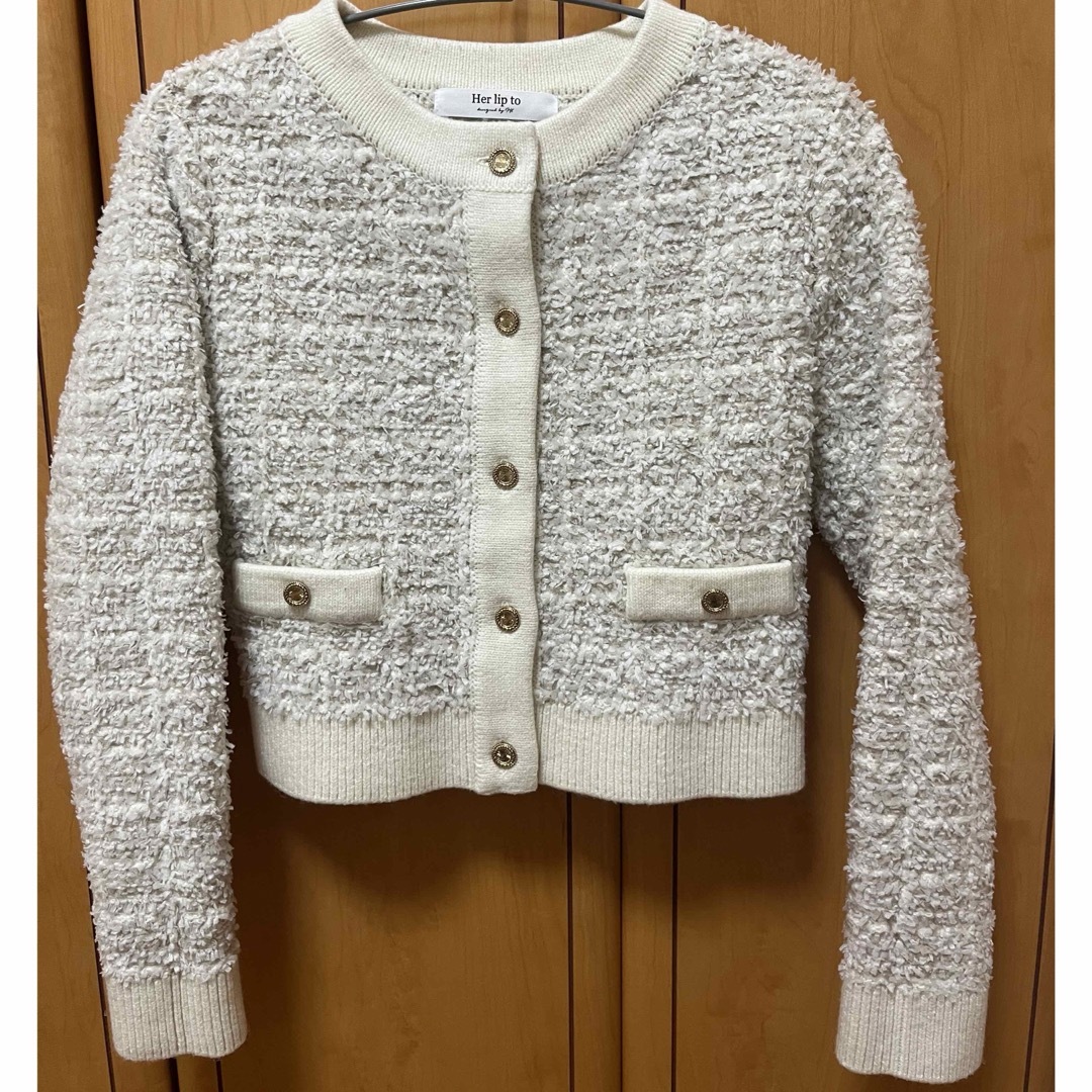 Her lip to(ハーリップトゥ)のherlipto Mercer Tweed Cardigan  レディースのトップス(カーディガン)の商品写真