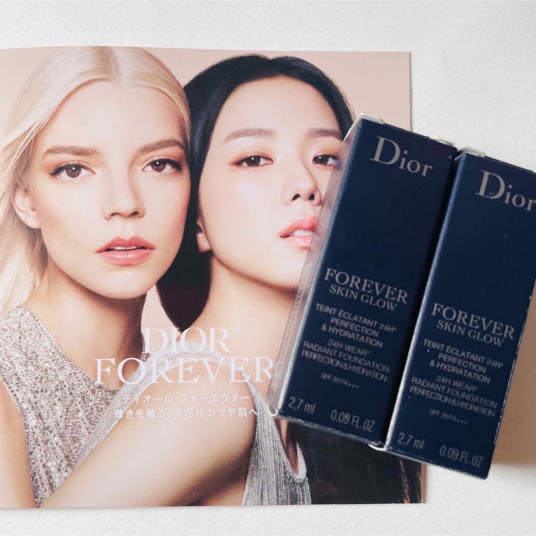 Dior(ディオール)の【新品未開封】ディオールスキンフォーエヴァーフルイドグロウ　サンプル　2点セット コスメ/美容のベースメイク/化粧品(ファンデーション)の商品写真