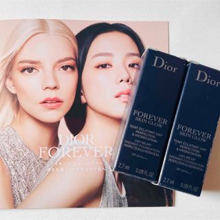 ディオール(Dior)の【新品未開封】ディオールスキンフォーエヴァーフルイドグロウ　サンプル　2点セット(ファンデーション)