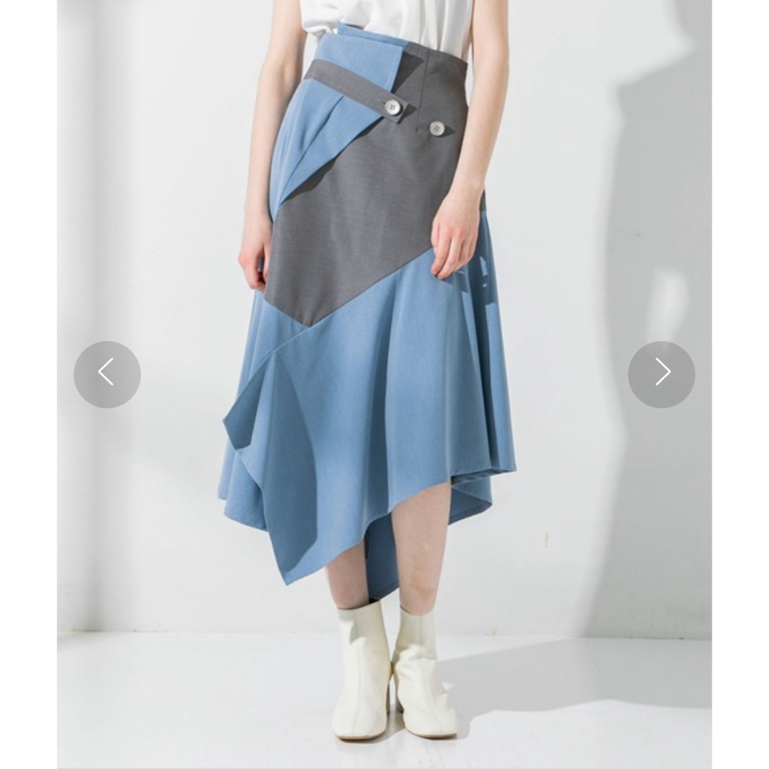 UNITED TOKYO(ユナイテッドトウキョウ)のユナイテッドトウキョウ　フィギュアパターンラップスカート レディースのスカート(ロングスカート)の商品写真