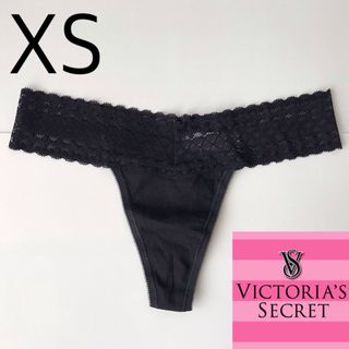 ヴィクトリアズシークレット(Victoria's Secret)のレア 新品 ヴィクトリアシークレット 下着 Tショーツ 黒 XS(ショーツ)