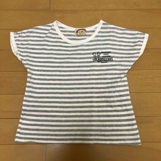 サンリオ(サンリオ)のTシャツ　グレー×ホワイト　ザ ボードビルデュオ　130(Tシャツ/カットソー)