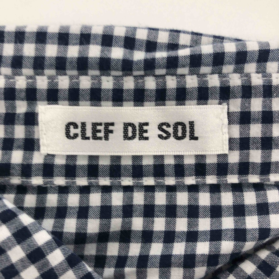 CLEF DE SOL(クレドソル)のCLEF DE SOL クレドソル レディース 長袖シャツ/ブラウス 紺色 チェック柄 tk レディースのトップス(シャツ/ブラウス(長袖/七分))の商品写真