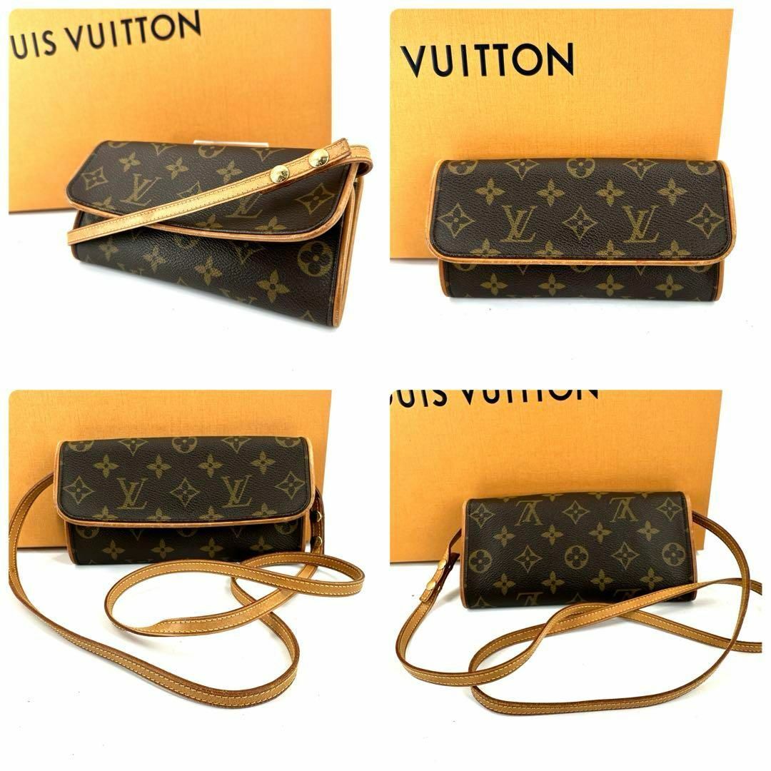 LOUIS VUITTON(ルイヴィトン)のc716真贋済【ヴィトン】極美品”モノグラム ポシェットツインPM クロスボディ レディースのバッグ(ショルダーバッグ)の商品写真