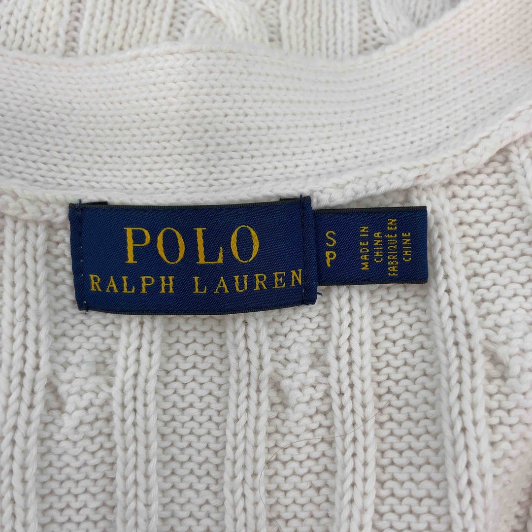 POLO RALPH LAUREN(ポロラルフローレン)のPOLO RALPH LAUREN ポロラルフローレン レディース ニットカーディガン ニット ホワイト 刺繡ロゴ レディースのトップス(カーディガン)の商品写真