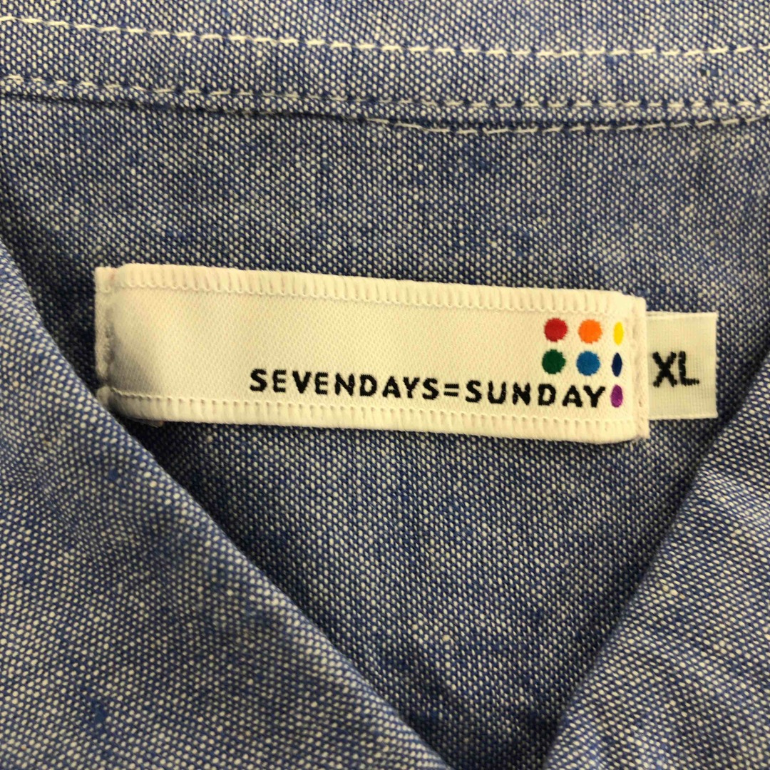 SEVENDAYS=SUNDAY(セブンデイズサンデイ)のSEVENDAYS=SUNDAY セブンデイズサンデイ メンズ 半袖シャツ ブルー tk メンズのトップス(Tシャツ/カットソー(半袖/袖なし))の商品写真