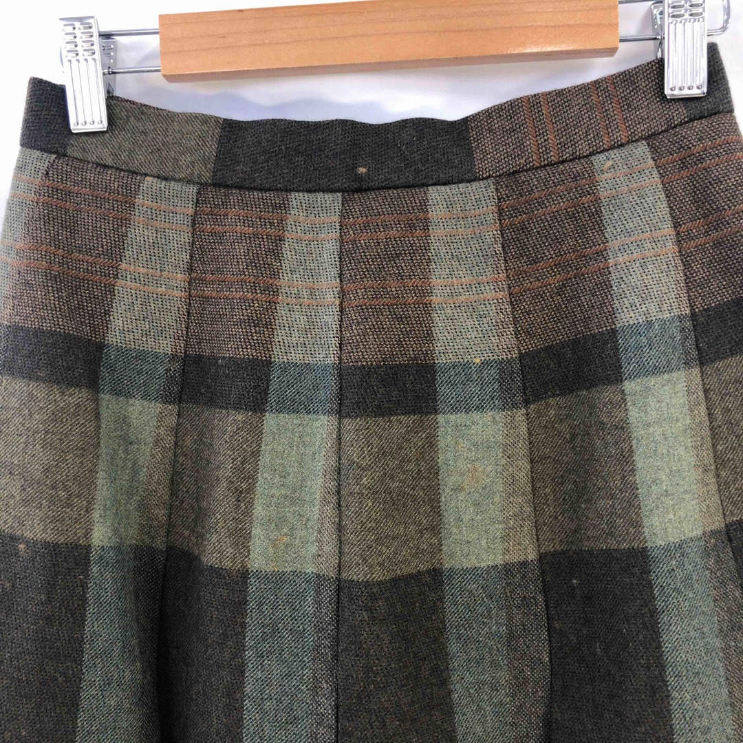 その他  レディース ひざ丈スカート 茶ｘ緑チェック柄 tk レディースのスカート(ひざ丈スカート)の商品写真