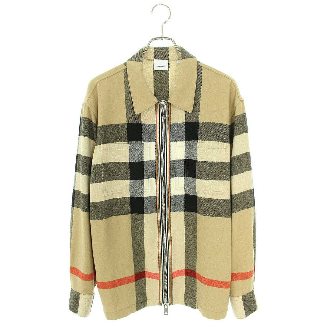 BURBERRY(バーバリー)のバーバリー  22SS  8050135 チェックジップアップシャツブルゾン メンズ M メンズのジャケット/アウター(ブルゾン)の商品写真