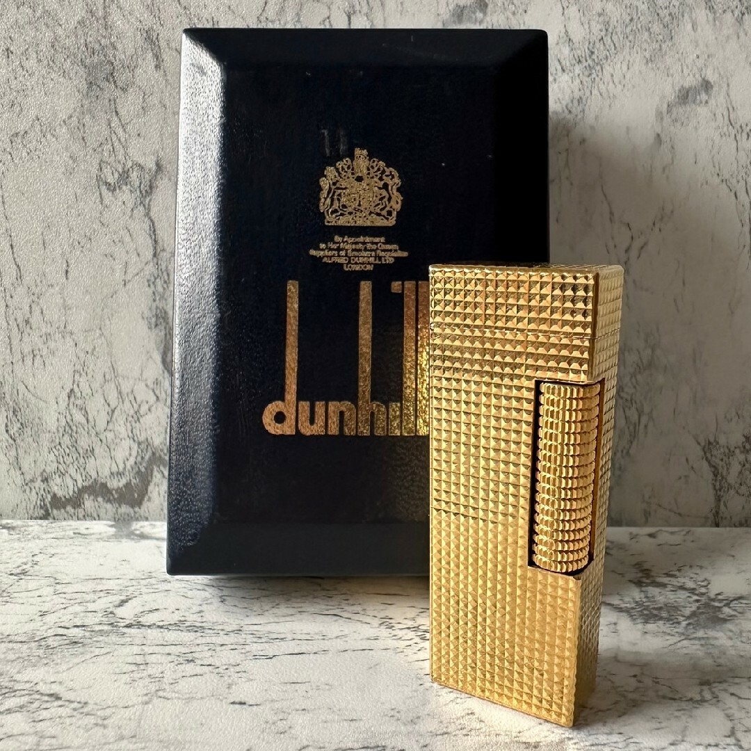 Dunhill(ダンヒル)の美品 dunhill ダンヒル ライター ゴールド ガス 箱付き メンズのファッション小物(タバコグッズ)の商品写真