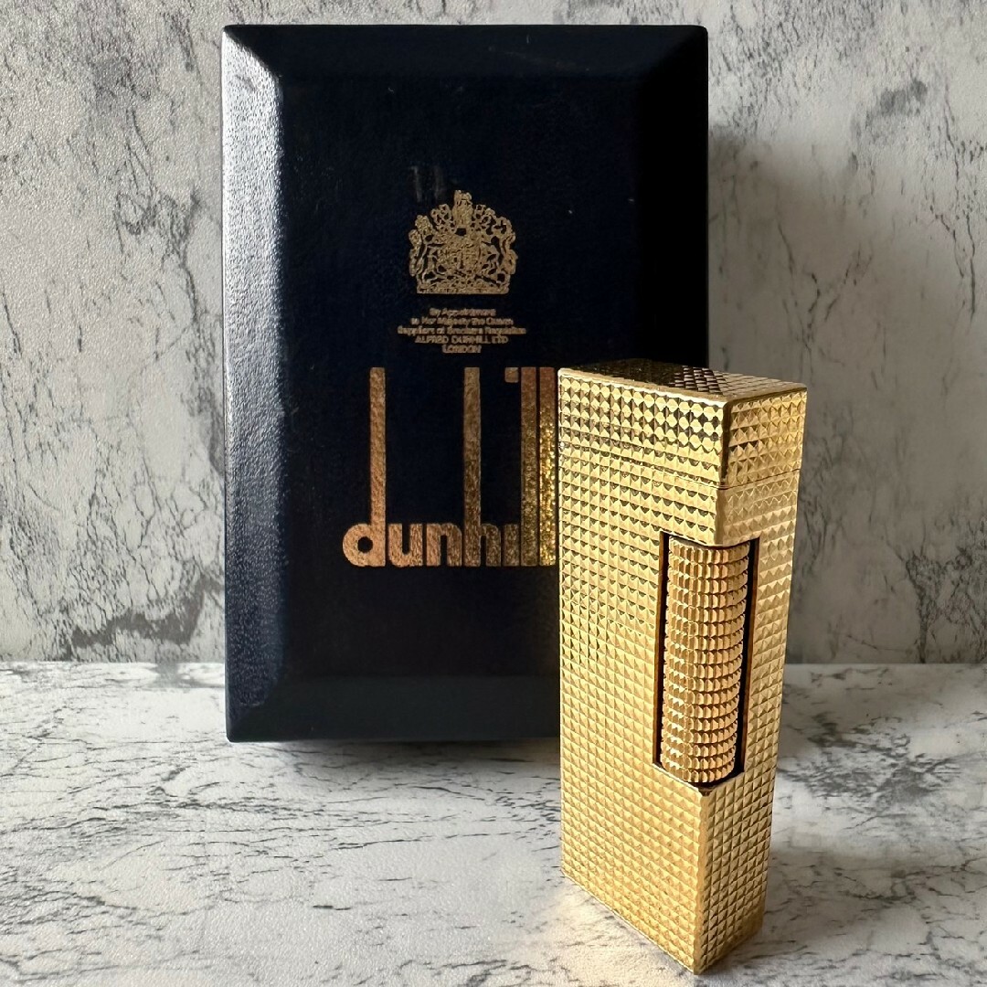 Dunhill(ダンヒル)の美品 dunhill ダンヒル ライター ゴールド ガス 箱付き メンズのファッション小物(タバコグッズ)の商品写真