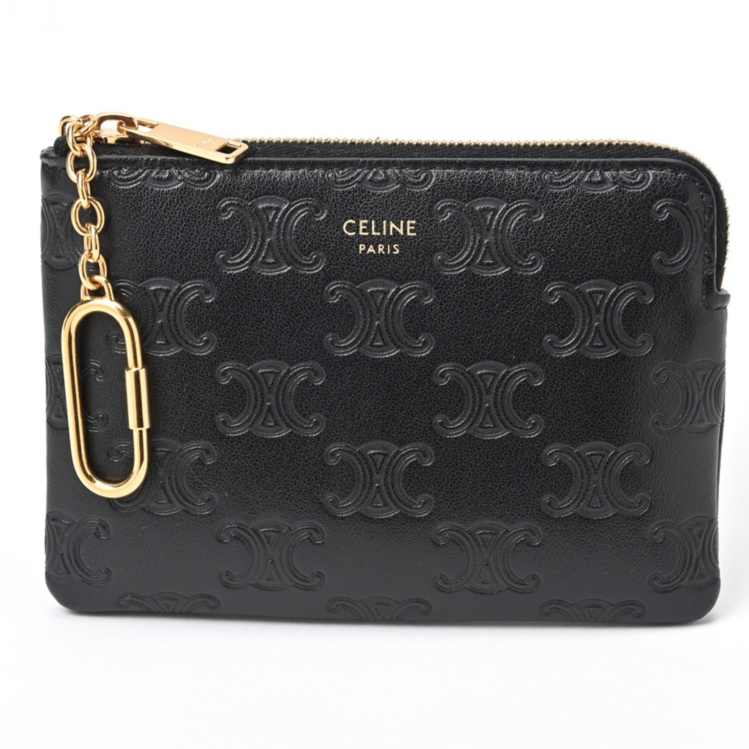 celine(セリーヌ)のセリーヌ / CELINE　トリオンフ コイン&カードポーチ / コインケース / カードケース　10C663BFU.38NO　ブラック　【中古】 商品番号 E-155585 レディースのファッション小物(コインケース)の商品写真