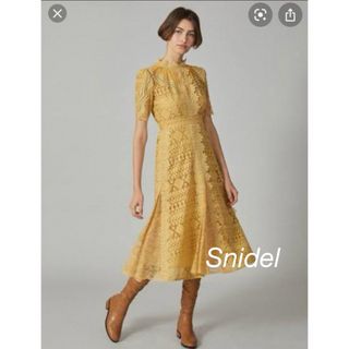 スナイデル(SNIDEL)のsnidel スナイデル レースロングワンピース　結婚式　パーティードレス(ロングワンピース/マキシワンピース)