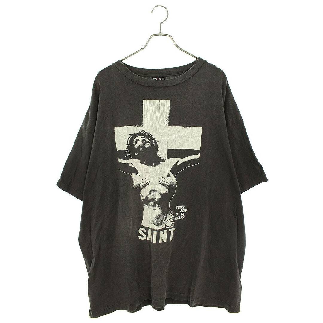 セントマイケル SAINT MICHAEL  22SS  SM-S22-0000-016 ヴィンテージ加工キリストプリントTシャツ メンズ 3XL メンズのトップス(Tシャツ/カットソー(半袖/袖なし))の商品写真