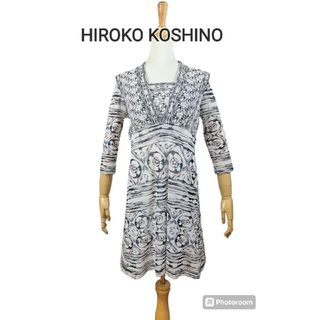 HIROKO KOSHINO - 美品 HIROKO KOSHINO ペチコート付きワンピース