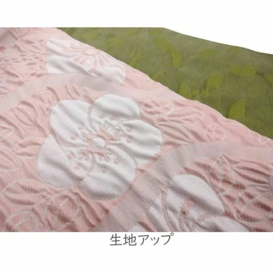 浴衣帯　小袋タイプ 細帯　　viviふくれ桜小袋帯　ベージュ×エンジ レディースの水着/浴衣(浴衣帯)の商品写真