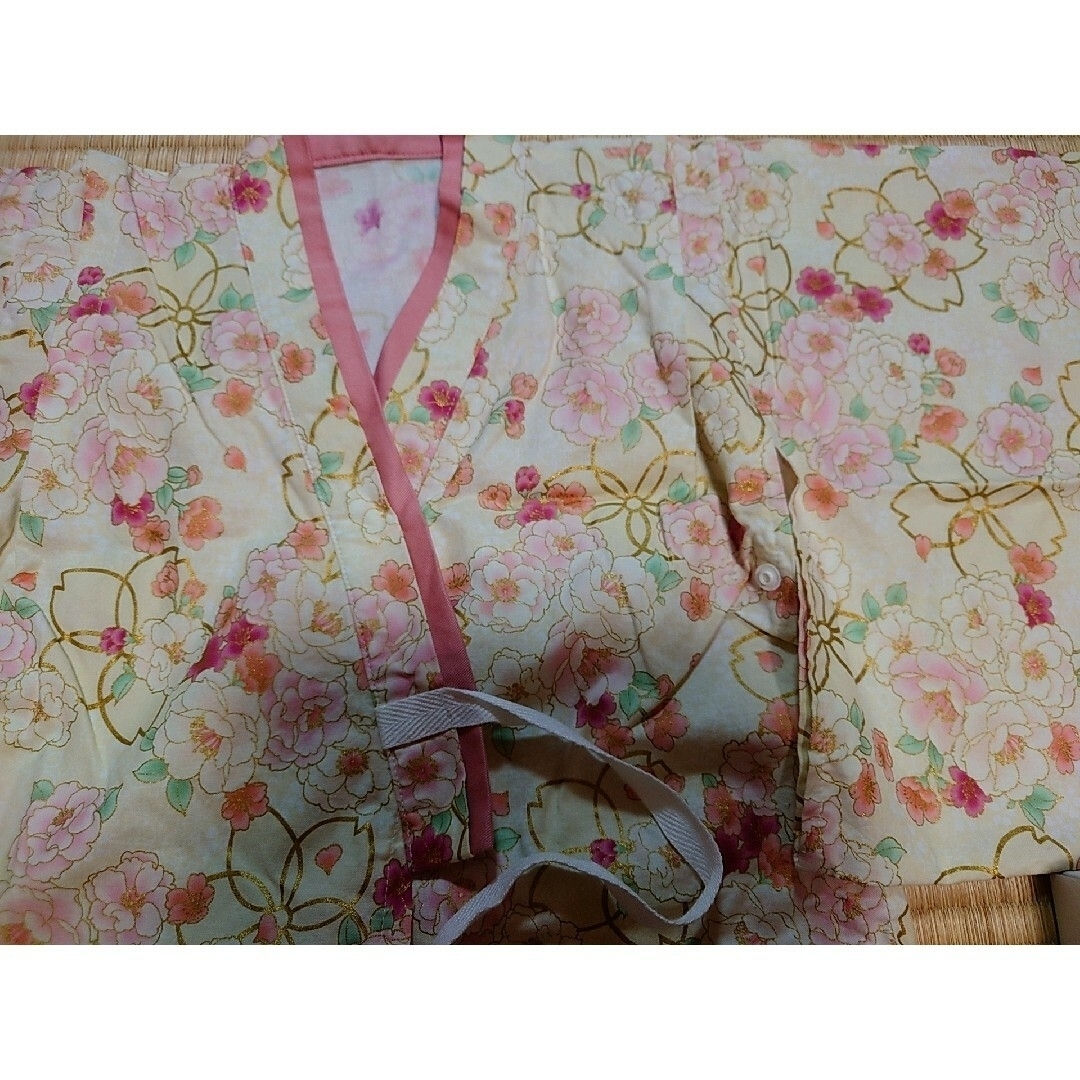 mocomoco powan 袴 初桜 アイボリーピンク キッズ/ベビー/マタニティのキッズ服女の子用(90cm~)(甚平/浴衣)の商品写真