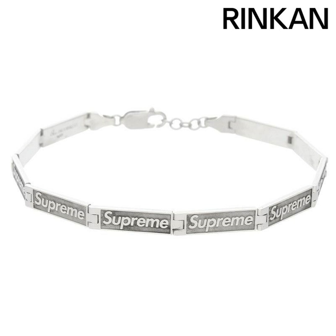 Supreme(シュプリーム)のシュプリーム ×JACOB & CO  Logo Link Bracelet ロゴリンクシルバーブレスレット メンズ L/XL メンズのアクセサリー(ブレスレット)の商品写真