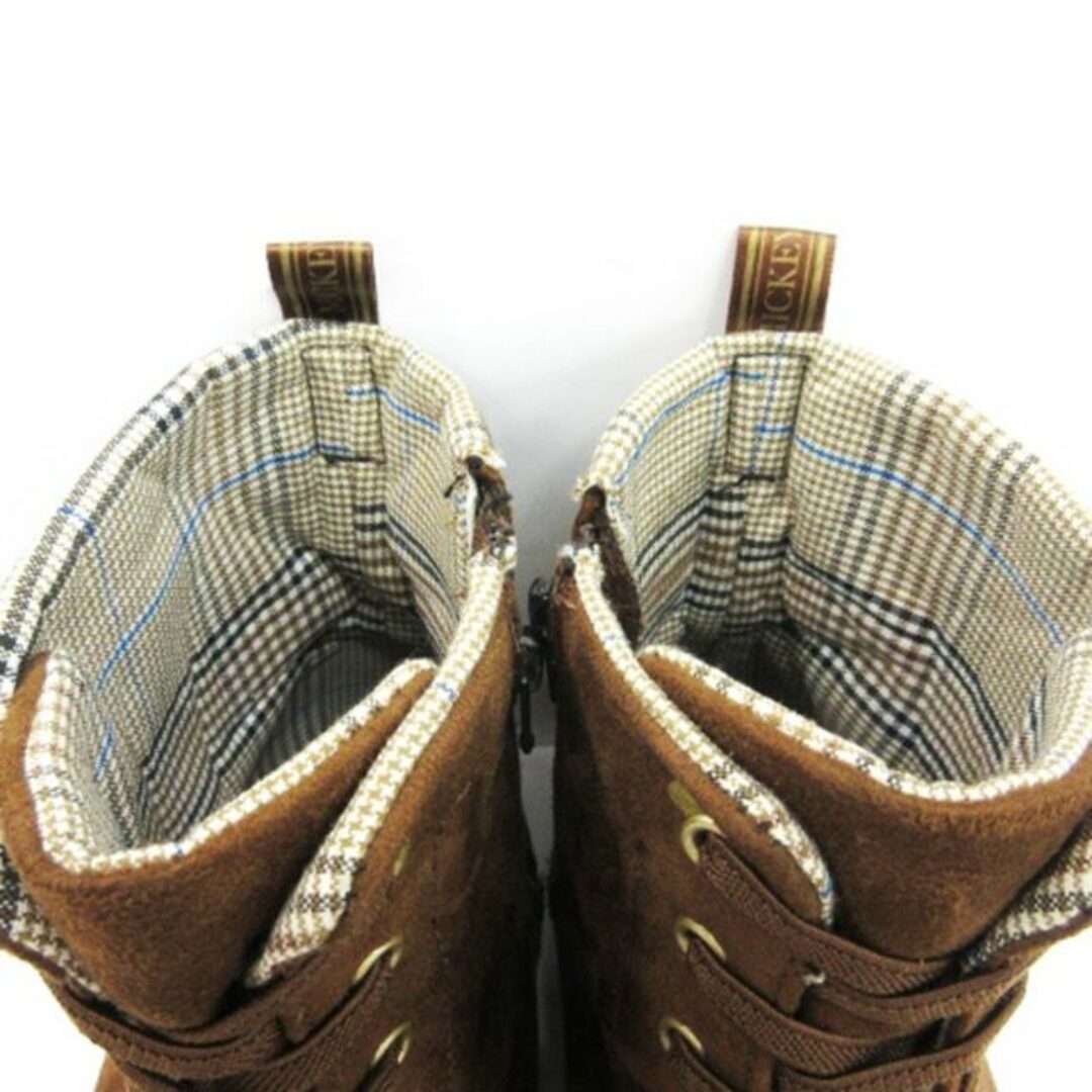 ムーンスター キッズ ディズニー ミッキーマウス ブーツ リボン 20cm キッズ/ベビー/マタニティのキッズ靴/シューズ(15cm~)(ブーツ)の商品写真