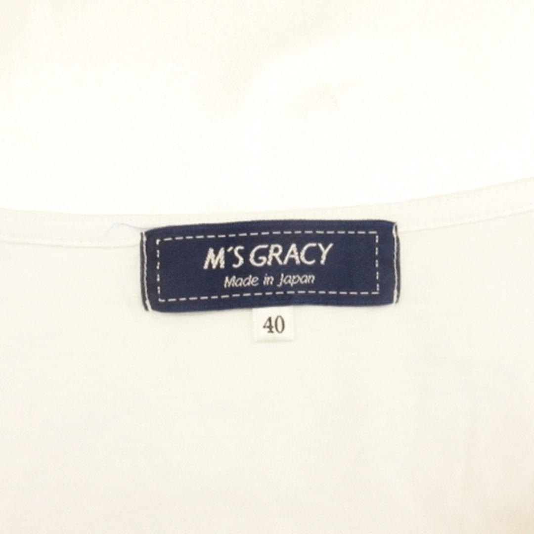 M'S GRACY(エムズグレイシー)のエムズグレイシー Tシャツ カットソー 半袖 ホワイト 40 レディースのトップス(カットソー(半袖/袖なし))の商品写真