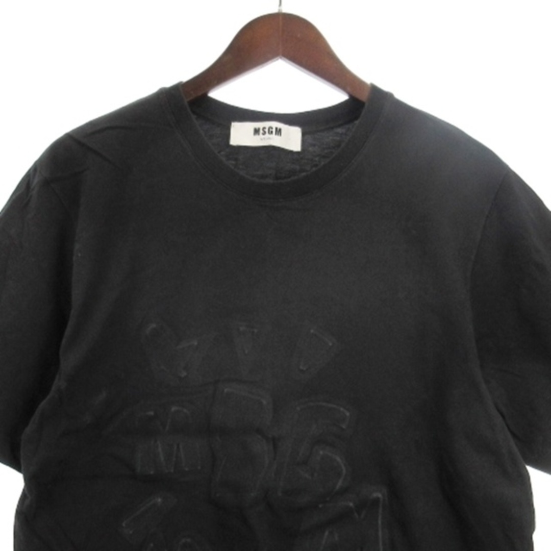 MSGM(エムエスジイエム)のエムエスジーエム MSGM Tシャツ カットソー 半袖 ブラック S メンズのトップス(Tシャツ/カットソー(半袖/袖なし))の商品写真