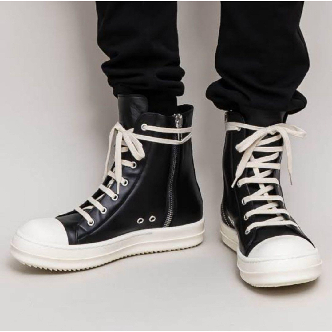 Rick Owens ramones ラモーンズ レザー ハイカット 7 メンズの靴/シューズ(スニーカー)の商品写真