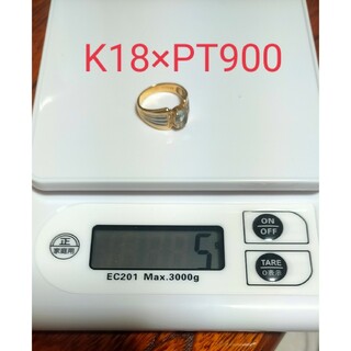 K18×PT900 13号リング(リング(指輪))
