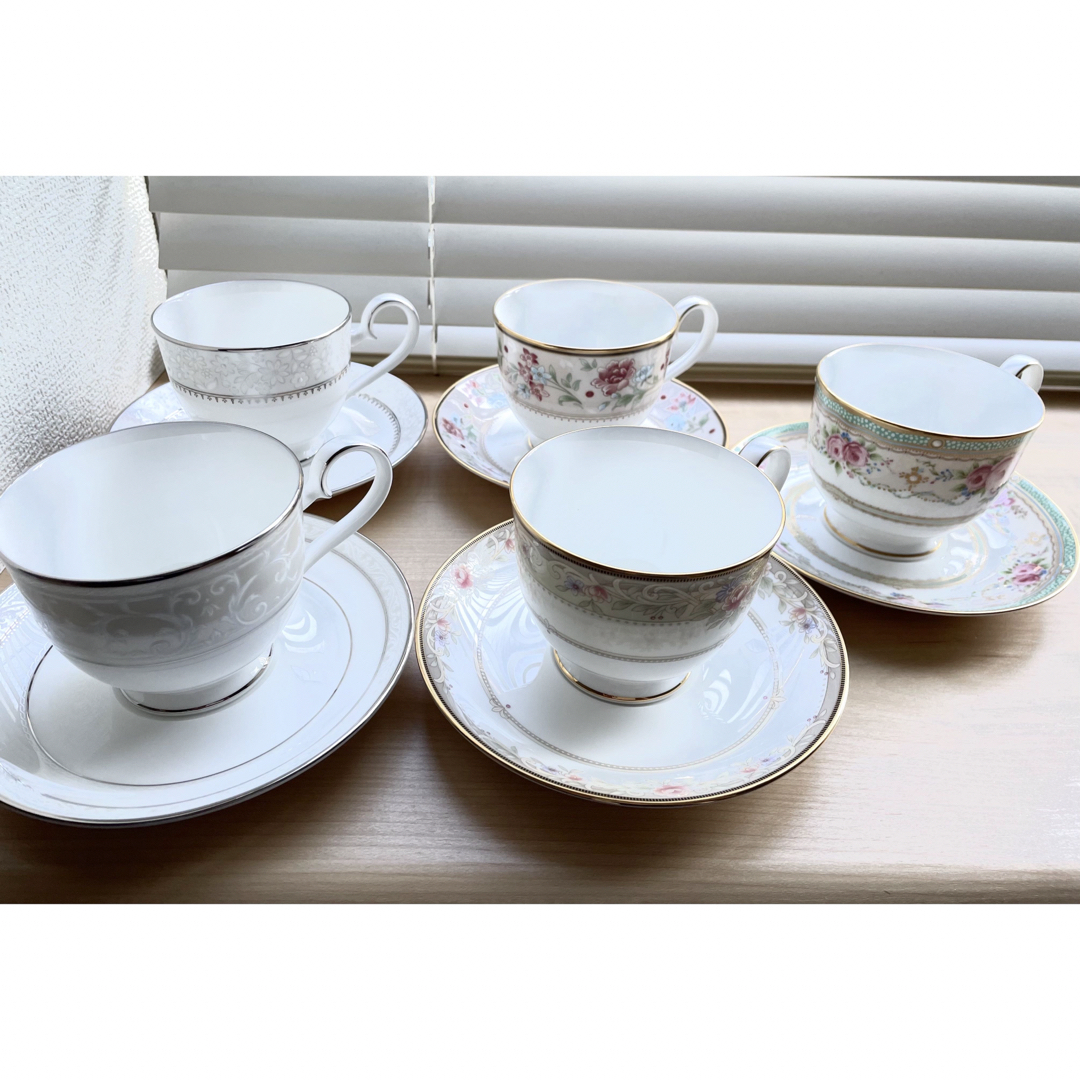 Noritake(ノリタケ)のNoritake カップ&ソーサー 5客セット インテリア/住まい/日用品のキッチン/食器(食器)の商品写真