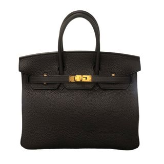 エルメス(Hermes)の　エルメス HERMES バーキン25 B刻印 ブラック　GD金具 牛革 トゴ レディース ハンドバッグ(ハンドバッグ)