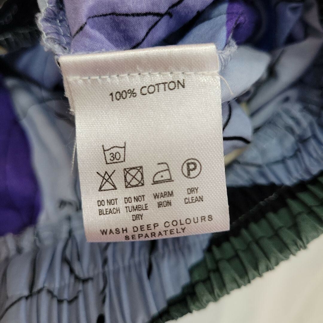 ♥️美品♥️【melange】F ブルー系 花柄 cotton100% 手洗い可 レディースのスカート(その他)の商品写真