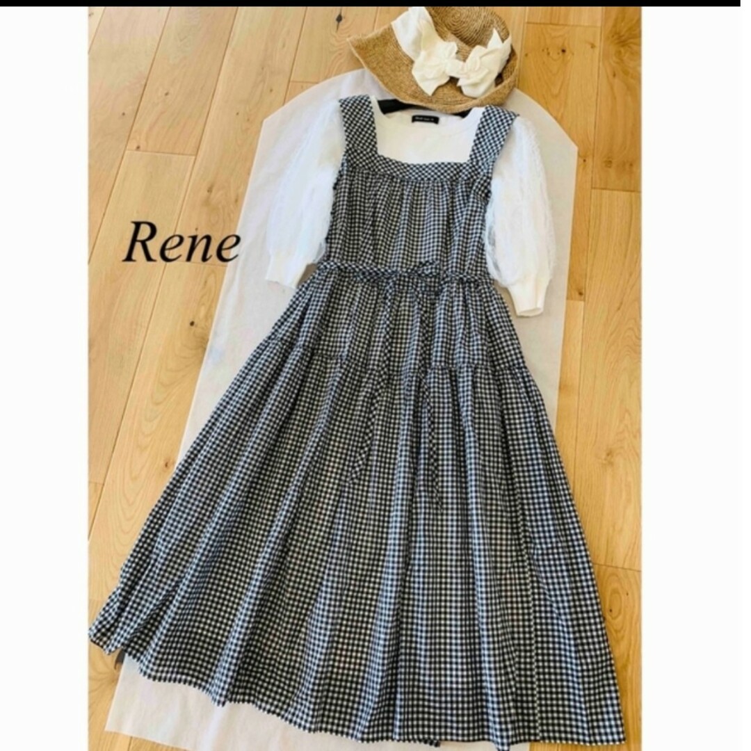 René(ルネ)のRene ギンガムチェックワンピース💞 レディースのワンピース(ロングワンピース/マキシワンピース)の商品写真