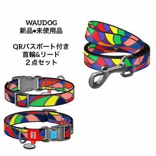 WAUDOG　QRパスポート付きナイロン製犬用首輪　リード　「ステンドグラス」(犬)