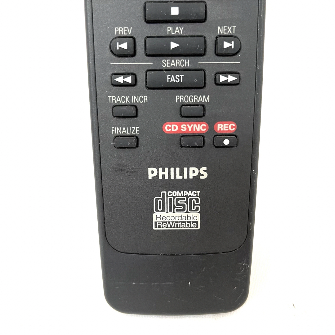 PHILIPS(フィリップス)の【希少】フィリップス Philips CDプレーヤー CDR880 用リモコン スマホ/家電/カメラのオーディオ機器(その他)の商品写真