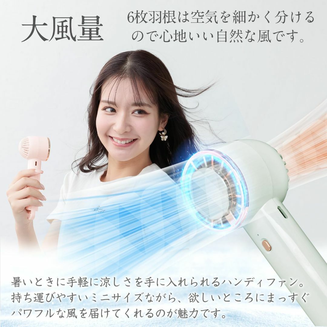 【色: グレー】kaitou ハンディファン 携帯扇風機 冷却プレート機能付き  スマホ/家電/カメラの冷暖房/空調(その他)の商品写真